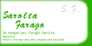 sarolta farago business card